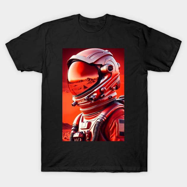 Mars Astronaut T Shirt T-Shirt by ThreadWarped